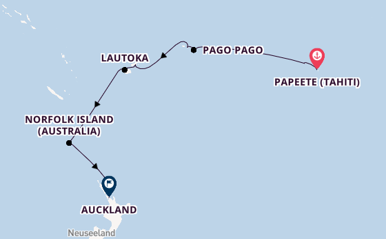Polynesien ab Papeete (Tahiti), Französisch-Polynesien auf der Azamara Quest