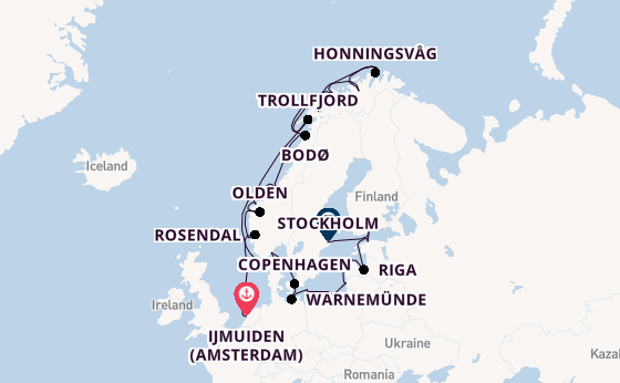 Norway from Dover (London), United Kingdom with the Azamara Journey