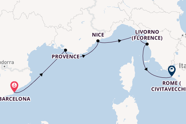 Western Mediterranean from Barcelona, Spain with the Azamara Onward