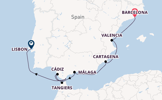 Western Mediterranean from Barcelona, Spain with the Allura