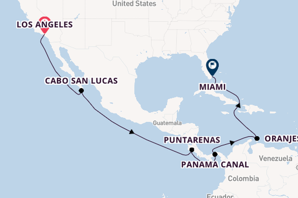 Central America from Los Angeles, California with the Queen Elizabeth