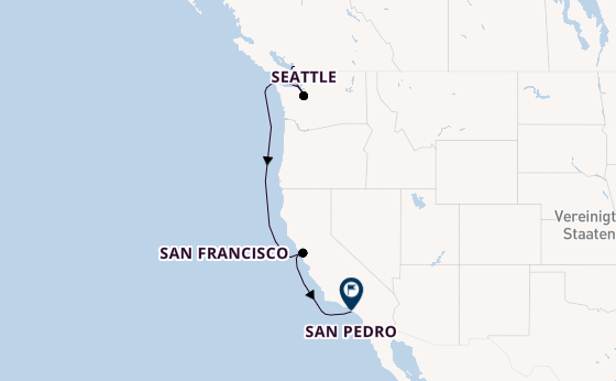 USA Westküste ab Vancouver, Kanada auf der Star Princess