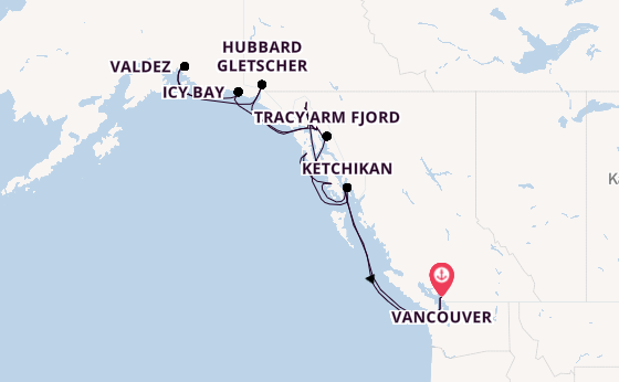 Alaska ab Vancouver, Kanada auf der Silver Whisper