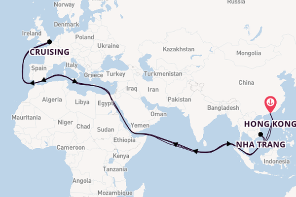 China from Hong Kong, China with the Spectrum of the Seas