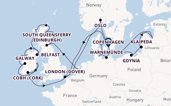 British Isles from Amsterdam, Netherlands with the Nieuw Statendam