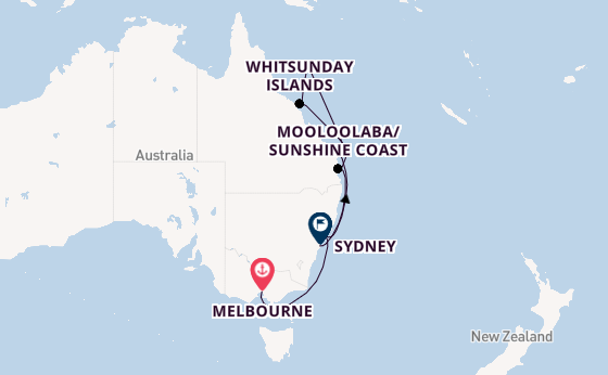 Australia from Melbourne, Australia with the Silver Moon