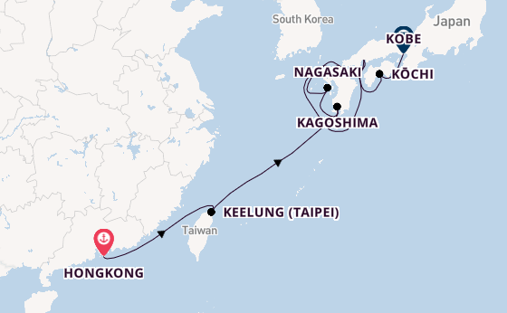 Oost-Azië vanaf Hongkong, China met de Seven Seas Navigator