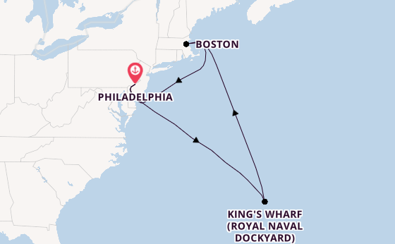 East Coast USA from Philadelphia, Pennsylvania, USA with the Norwegian Pearl
