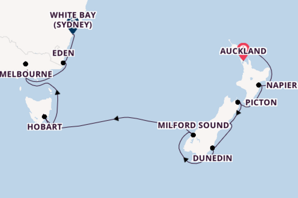 Australia and New Zealand From Auckland with the Azamara Pursuit