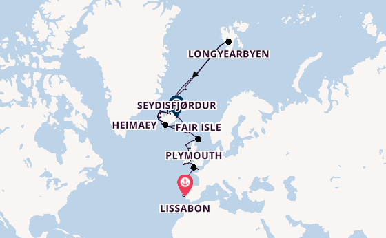 Britische Inseln ab Lissabon, Portugal auf der Seabourn Pursuit