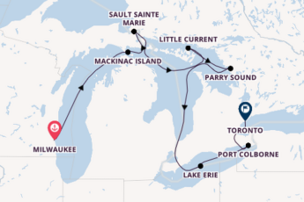 Sailing from Milwaukee via Mackinac Island