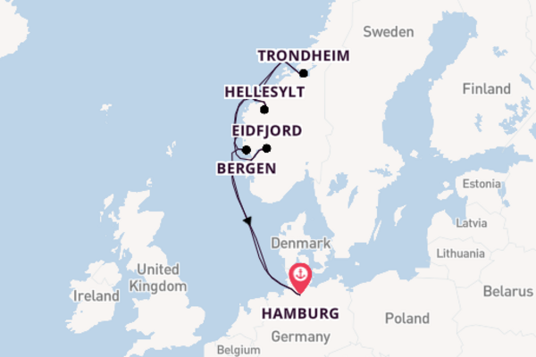 11daagse cruise vanaf Hamburg