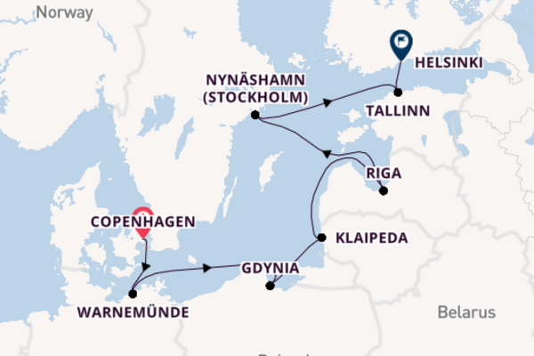 Cruising from Copenhagen with the Norwegian Sun