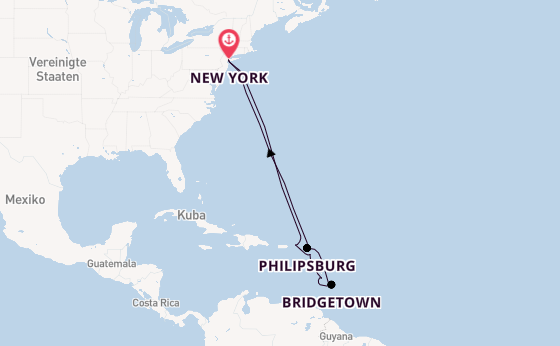 Karibik ab New York auf der Queen Mary 2