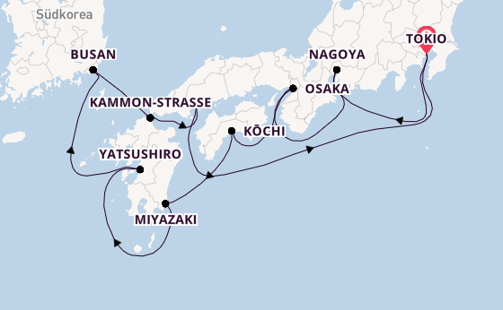 Japan ab Tokio, Japan auf der Sapphire Princess