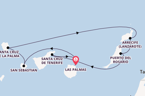 Kanarische Inseln ab Las Palmas, Gran Canaria auf AIDAsol