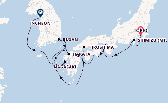 Japan ab Tokio, Japan auf der Seven Seas Splendor