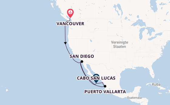 Mexikanische Riviera ab Vancouver, Kanada auf der Zaandam