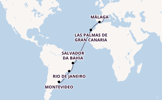 Transatlantic from Barcelona, Spain with the MSC Splendida