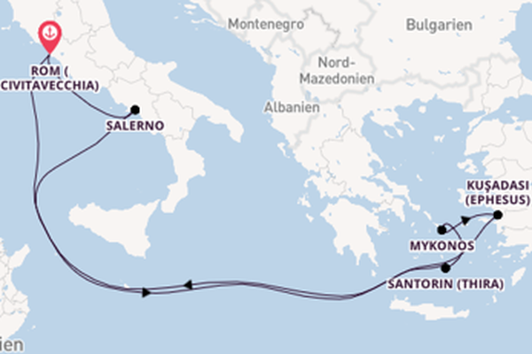 In 8 Tagen nach Rom (Civitavecchia)