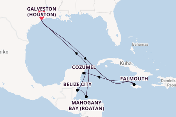 Westliche Karibik ab Galveston (Houston), USA auf der Mariner of the Seas