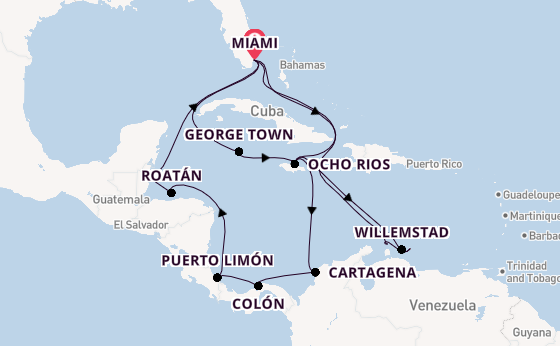 Caribbean vanaf Miami, Verenigde Staten met de MSC Poesia