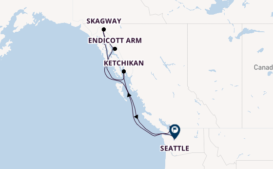 Alaska vanaf Vancouver, Canada met de Star Princess