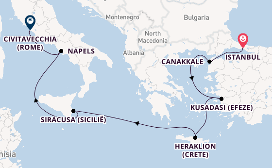Middellandse Zee vanaf Istanbul, Turkije met de Explora V