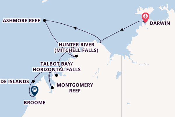 Australia from Darwin, Australia with the Seabourn Pursuit