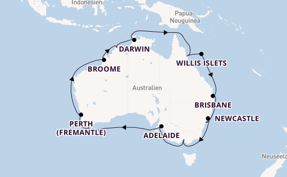 Australien ab Sydney auf der Crown Princess