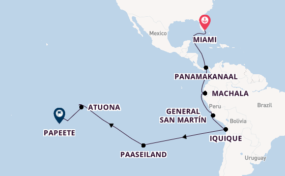 Polynesië vanaf Miami, Verenigde Staten met de Seabourn Quest