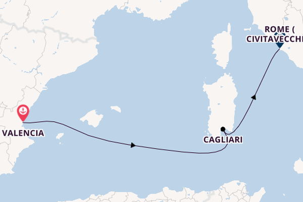 Western Mediterranean from Valencia, Spain with the MSC Orchestra 