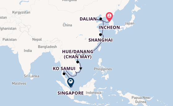 Zuidoost-Azië vanaf Incheon, Zuid-Korea met de Azamara Pursuit