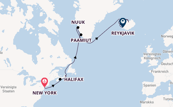 Transatlantik ab New York auf der Seven Seas Mariner