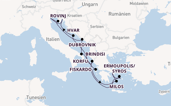 Östliches Mittelmeer ab Piräus (Athen), Griechenland auf der EXPLORA II