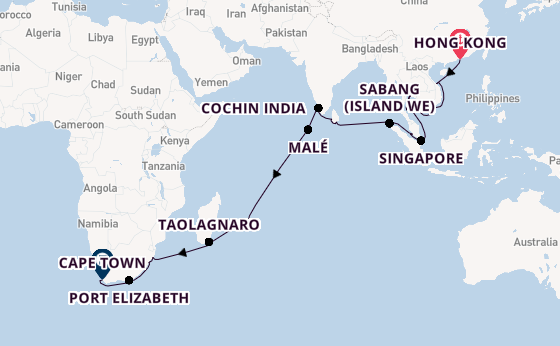 South East Asia from Hong Kong, China with the Azamara Onward