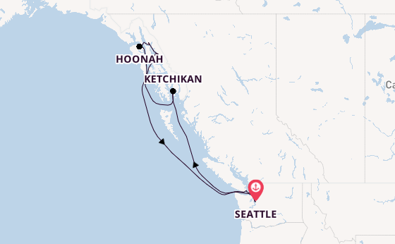 Alaska vanaf Seattle, Verenigde Staten met de MSC Poesia