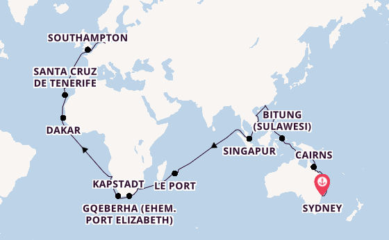 Südostasien ab Sydney auf der Queen Victoria