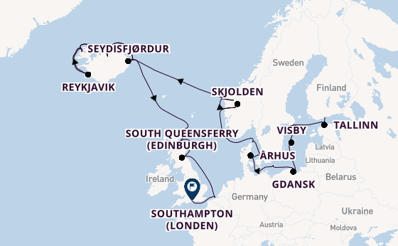Arctica vanaf Helsinki, Finland met de Regal Princess