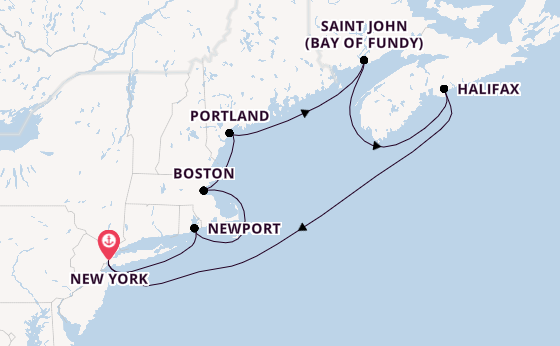 Amerikaanse Oostkust vanaf New York, Verenigde Staten met de Regal Princess
