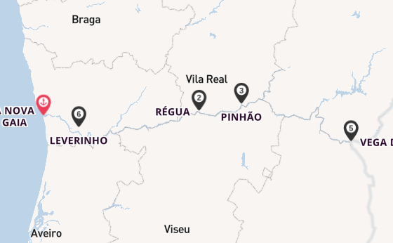 Portugal ab Vila Nova de Gaia, Portugal auf der A-ROSA ALVA