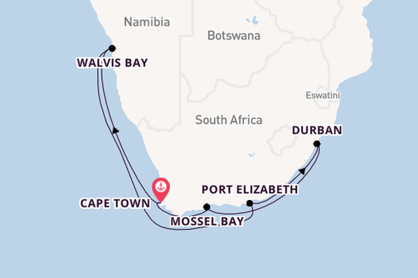 South Africa from Cape Town, South Africa with the Seven Seas Voyager