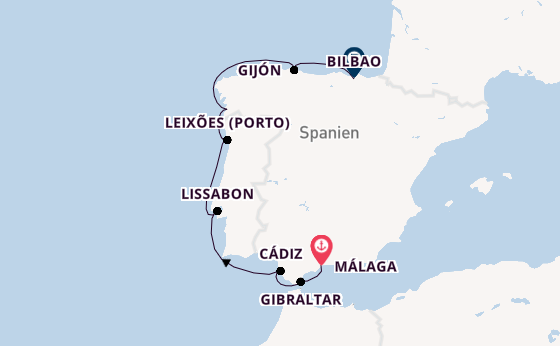 Westliches Mittelmeer ab Málaga, Spanien auf der SEA CLOUD SPIRIT