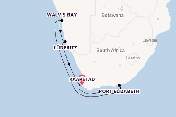 Zuidelijk Afrika vanaf Kaapstad, Zuid-Afrika met AIDAblu