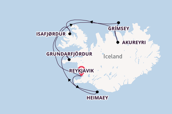 Arctica vanaf Reykjavik, IJsland met de L'Austral