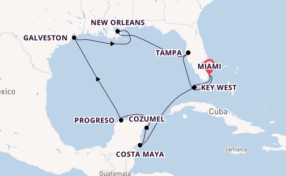 Western Caribbean from Miami, Florida with the MS EUROPA 2