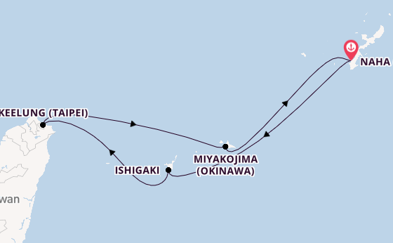 Japan from Naha (Okinawa), Japan with the MSC Bellissima