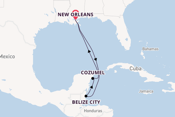 Westelijke Caraïben vanaf New Orleans, Verenigde Staten met de Carnival Liberty
