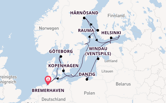 Europa ab Bremerhaven, Deutschland auf der Amera