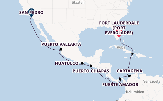 Mittelamerika ab Fort Lauderdale (Port Everglades), USA auf der Island Princess